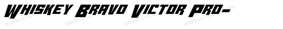 Whiskey Bravo Victor Pro字体转换